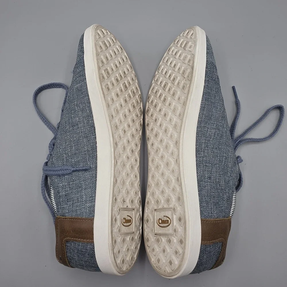Chaco Ionia Sneakers Womens Size 9 Blue Denim Chambray Comfort Lace Up Walking